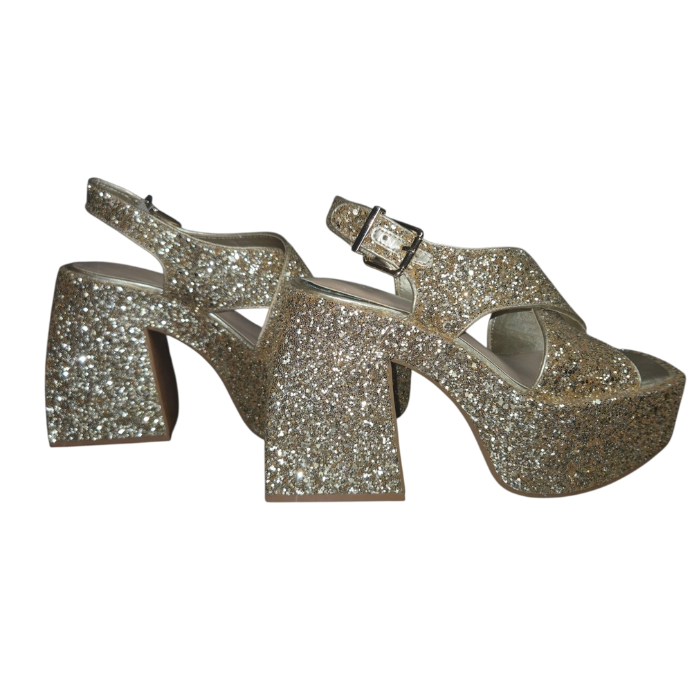 Giani Bernini Sparkling Gold Platform Sandals